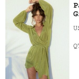 Princess Polly Olive Wrap Dress